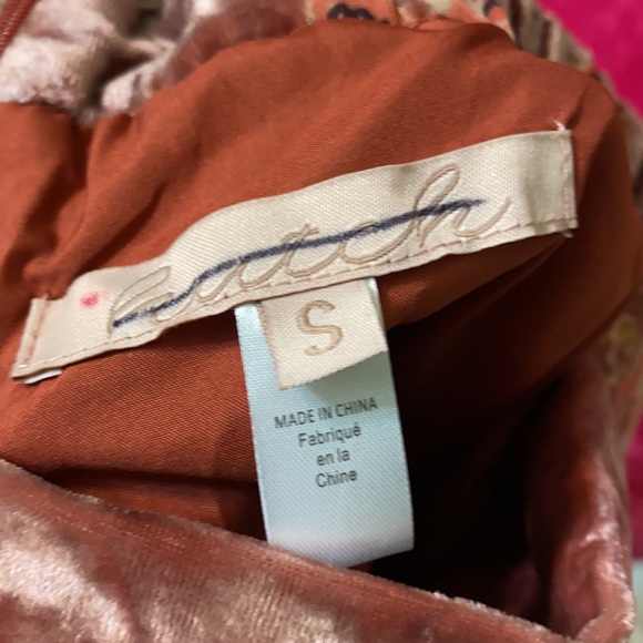 Anthropologie Hutch Burnout Velvet Pink Pants Size Small - Picture 9 of 9